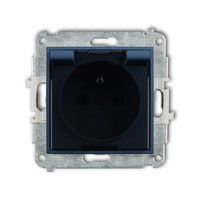 KARLIK ICON 64IGPB-1zdp Mechanizm gniazda bryzgoszczelnego z uziemieniem 2P+Z (klapka dymna, przesłony torów prądowych)