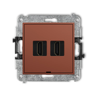 KARLIK ICON 63IHDMIBO-4 Mechanizm gniazda podwójnego HDMI 2.0, 4K, bez pola opisowego