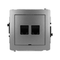 KARLIK DECO 11DGKBO-4  Gniazdo komputerowe podwójne 2xRJ45