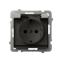 OSPEL SONATA GPH-1RS/m/82/d Gniazdo bryzgoszczelne schuko IP-44 kaszmir