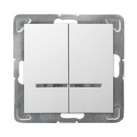 OSPEL IMPRESJA ŁP-2YS/m/00 Łącznik świecznikowy z podświetleniem biały