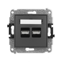 KARLIK MINI 28MCUSB-6  Ładowarka USB podwójna  2xUSB A