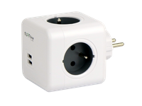 Rozgałęźnik CUBE 4 gniazda + 2xUSB 16A/3680W Schuko AURA line