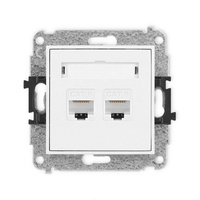 KARLIK MINI MGK-4  Gniazdo komputerowe podwójne 2xRJ45