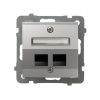 Ospel as GPK-2GS/p/18 Obudowa gniazda podwójnego typu Keystone skośna