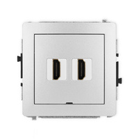 KARLIK DECO 7DHDMIBO-6 Mechanizm gniazda podwójnego HDMI 2.1, 8K, bez pola opisowego