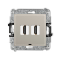 KARLIK ICON 60IHDMIBO-6 Mechanizm gniazda podwójnego HDMI 2.1, 8K, bez pola opisowego
