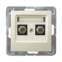 OSPEL IMPRESJA GPA-2YF/m/27 Gniazdo antenowe typu F podwójne