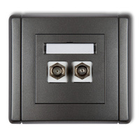 KARLIK FLEXI 11FGF-2.1 Gniazdo antenowe podwójne typu F (SAT) pozłacane