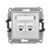 KARLIK MINI 7MGK-4 Gniazdo komputerowe podwójne 2xRJ45