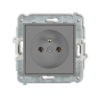 KARLIK ICON 27IGP-1z  Gniazdo pojedyńcze  z uziemieniem 2P+Z (bez przesłon torów prądowych)
