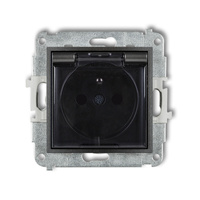 KARLIK MINI 11MGPB-1zdp Gniazdo bryzgoszczelne z uziemieniem 2P+Z (klapka dymna