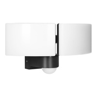 TOS DUO LED 2x20W podwójny naświetlacz ogrodowy z PIR, 2x1600lm, IP65, 4000K, PC, czarny