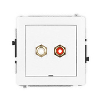 KARLIK DECO 25DGRCABO-2  Gniazdo podwójne RCA
