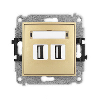 KARLIK ICON 29IGUSB-2  Gniazdo podwójne 2xUSB A-A 2.0
