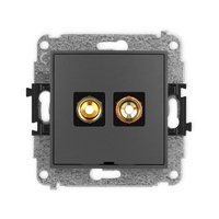 KARLIK MINI 28MGGBO-4  Gniazdo głośnikowe pojedyńcze