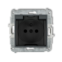 KARLIK ICON 28IGPB-1zdp  Gniazdo bryzgoszczelne z uziemieniem 2P+Z (klapka dymna