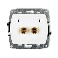 KARLIK TREND GG-3  Gniazdo głośnikowe pojedyńcze (typu banan - czerwony i czarny