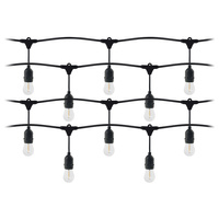 Girlanda oświetleniowa - 1 sznur 20 m (20 opraw) + 20 żarówek LED 1W E27, 3000K + 1 żarówka gratis