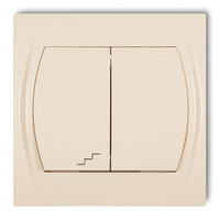 KARLIK LOGO 1LWP-10.1 Łącznik jednobiegunowy ze schodowym (wspólne zasilanie)