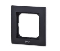 OSPEL AS RH-1G/33 Ramka pojedyncza do łączników IP44 czarny metalik