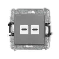 KARLIK MINI 27MCUSBBO-7  Ładowarka USB podwójna  2xUSB C