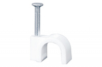 F-ELEKTRO F6.0044 Uchwyt kablowy z gwoździem - 7mm - 100 szt.