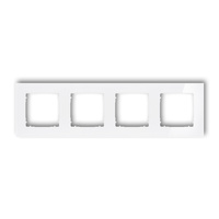 KARLIK ICON 0-0-IRSK-4 Ramka uniwersalna poczwórna kwadratowa - efekt szkła (ramka: biała; spód: biały)