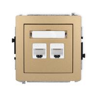 KARLIK DECO 8DGK-4 Gniazdo komputerowe podwójne 2xRJ45