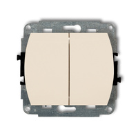 KARLIK TREND 1WP-33.1 Łącznik podwójny schodowego (dwa klawisze bez piktogramów)