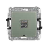 KARLIK MINI 61MGKBO-1e Mechanizm gniazda komputerowego pojedynczego 1xRJ45, kat. 5e, ekranowany, 8-stykowy, bez pola opisowego