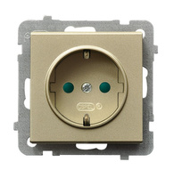 OSPEL SONATA GP-1RSP/m/39 Gniazdo z uziemieniem schuko z przesłonami