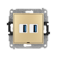 KARLIK ICON 29IGUSBBO-6  Gniazdo podwójne 2xUSB A-A 3.0