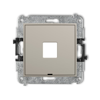 KARLIK ICON 60IGMBO-1P Mechanizm gniazda multimedialnego pojedynczego bez modułu, bez pola opisowego (standard Keystone)