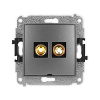 KARLIK MINI 11MGGBO-4  Gniazdo głośnikowe pojedyńcze