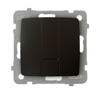 OSPEL KARO ŁP-13SS/m/40 Łącznik potrójny z podświetleniem niebieskim