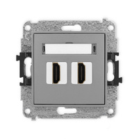 KARLIK MINI 27MHDMI-4  Gniazdo podwójne HDMI 2.0