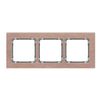 KARLIK DECO 9-11-DRA-3 Ramka uniwersalna potrójna - aluminium szczotkowane (ramka: kolor miedziany; spód: grafitowy)