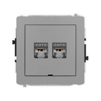 KARLIK DECO 27DGKBO-6  Gniazdo komputerowe podwójne 2xRJ45