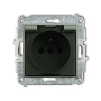 KARLIK ICON 61IGPB-1zdp Mechanizm gniazda bryzgoszczelnego z uziemieniem 2P+Z (klapka dymna, przesłony torów prądowych)