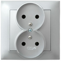 Ospel impresja GP-2YZ/18 Gniazdo podwójne z uziemieniem kompletne