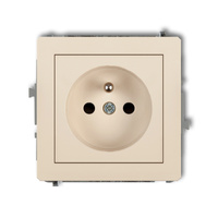 KARLIK DECO 1DGP-1zp Gniazdo pojedyńcze z uziemieniem 2P+Z (przesłony torów prądowych)