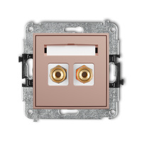 KARLIK ICON 62IGG-4 Mechanizm gniazda głośnikowego pojedynczego (typu banan - czerwony i czarny, pozłacany, 4 mm2, skręcany)
