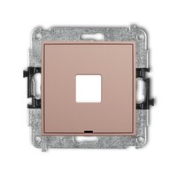 KARLIK ICON 62IGMBO-1P Mechanizm gniazda multimedialnego pojedynczego bez modułu, bez pola opisowego (standard Keystone)
