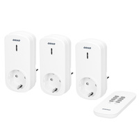 Zestaw bezprzewodowych gniazd sterowanych pilotem 3+1, wersja schuko
