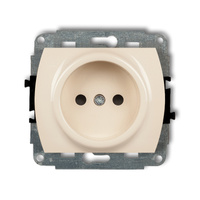 KARLIK TREND 1GP-1p  Gniazdo pojedyńcze  bez uziemienia 2P (przesłony torów prądowych)