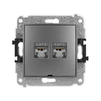 KARLIK MINI 11MGKBO-6  Gniazdo komputerowe podwójne 2xRJ45