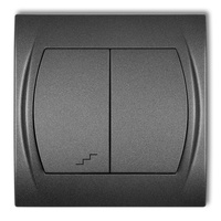 KARLIK LOGO 11LWP-10L.1 Łącznik jednobiegunowy ze schodowym podświetlany (wspólne zasilanie)