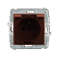 KARLIK ICON 63IGPB-1zdp Mechanizm gniazda bryzgoszczelnego z uziemieniem 2P+Z (klapka dymna, przesłony torów prądowych)