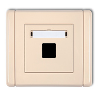 KARLIK FLEXI 1FGM-1P Gniazdo multimedialne pojedyncze bez modułu (standard Keystone)